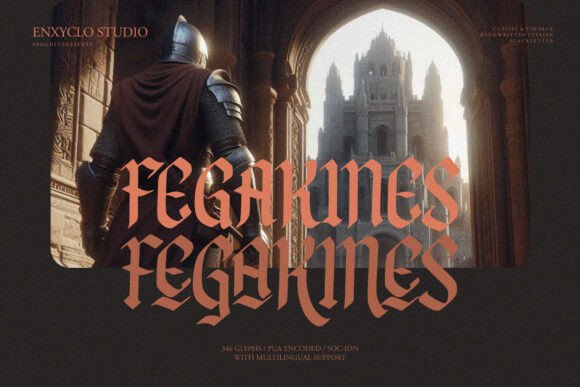 Fegakines: A Bold Blackletter Font