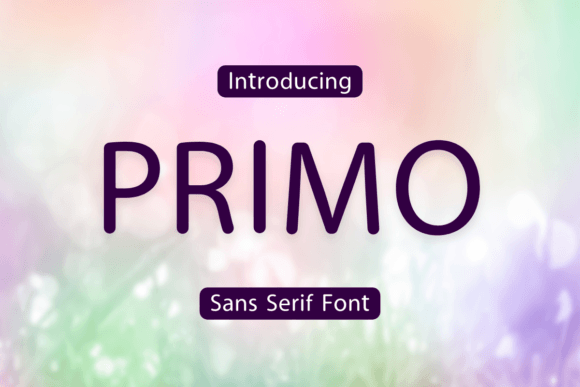 Primo: A Modern Sans Serif Font